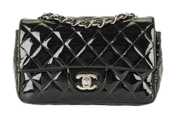 Mini Rectangular Single Flap, Patent, Black, 16024200, 3*